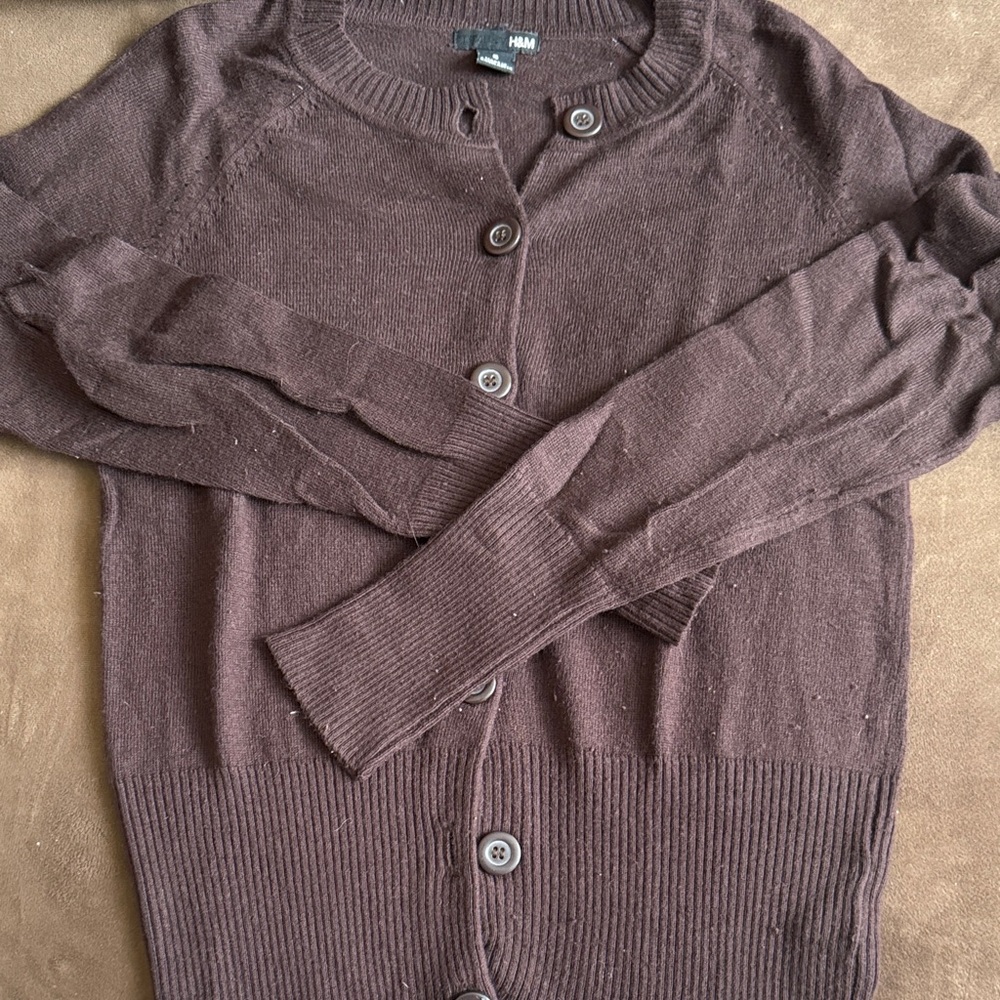 H&M Women's Chocolate Brown Cardigan